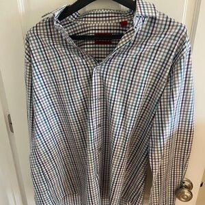 Men’s Alfani Checkered Button-Down